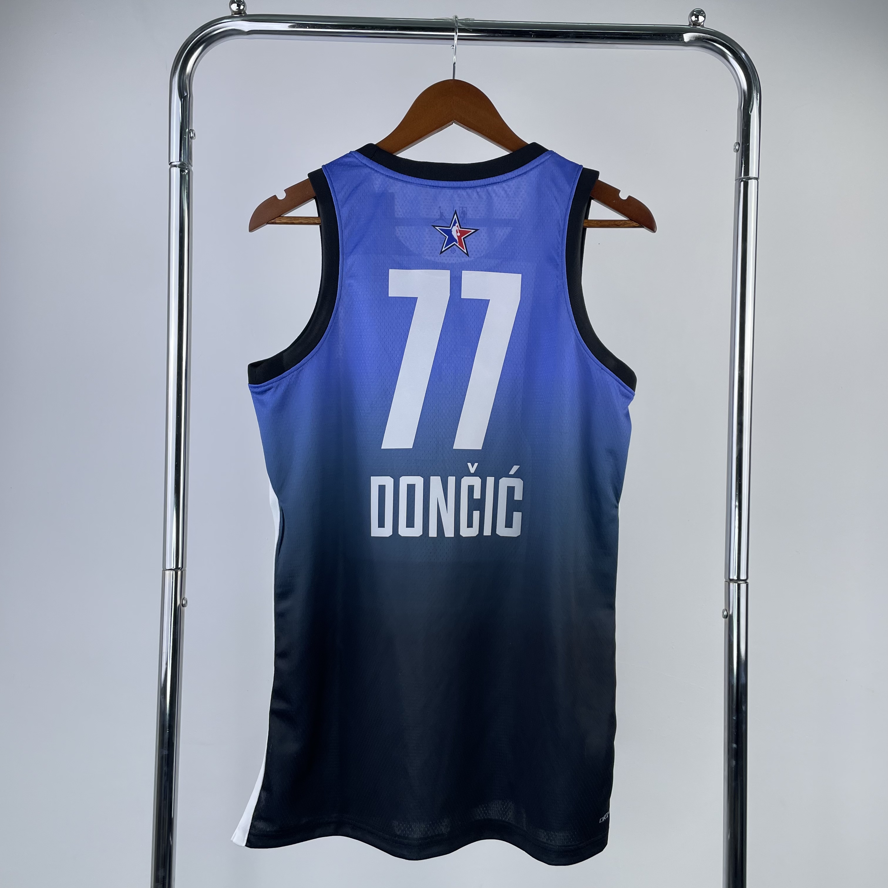 Men Dallas Mavericks #77 Doncic Blue All Star Jordan style Seasons 2023 NBA Jersey->denver nuggets->NBA Jersey
